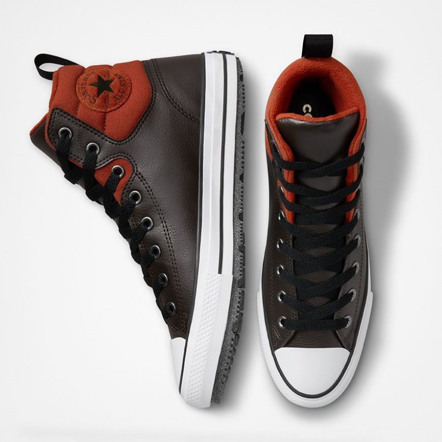 Botas de Invierno Converse Chuck Taylor All Star Berkshire Water Resistant Altas Mujer Marrones Naranjas Negras | PE 4PEW82